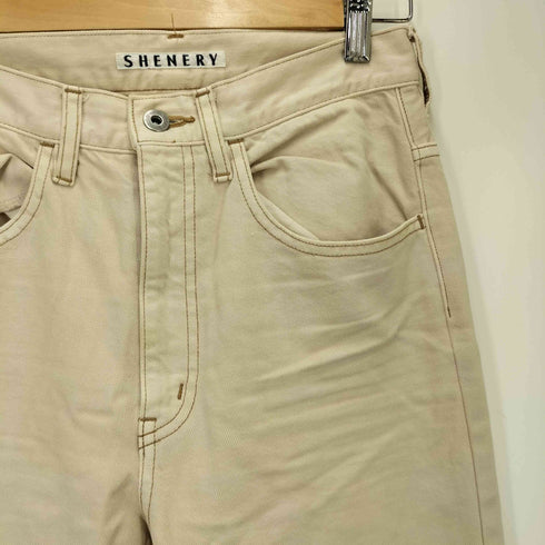 シーナリー SHENERY センタープレス ブーツカット フレア デニム パンツ レディース JPN:38