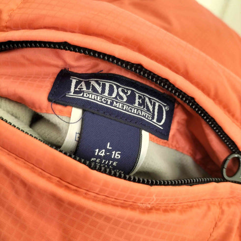 ランズエンド LANDS END ブロック ダウンジャケット レディース import:L