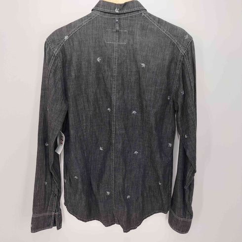 ジースターロー G-STAR RAW 総柄 ブラックデニム L/S ウエスタンシャツ メンズ import:M