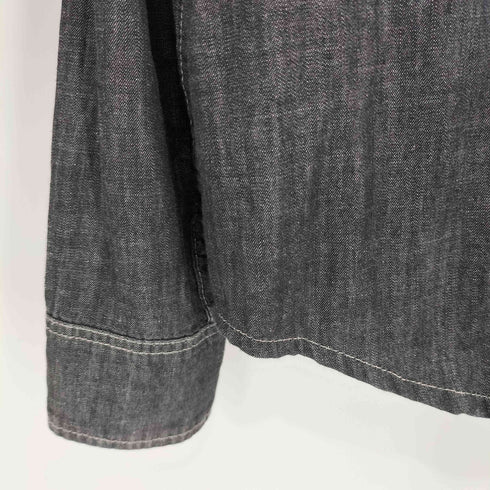 ジースターロー G-STAR RAW 総柄 ブラックデニム L/S ウエスタンシャツ メンズ import:M