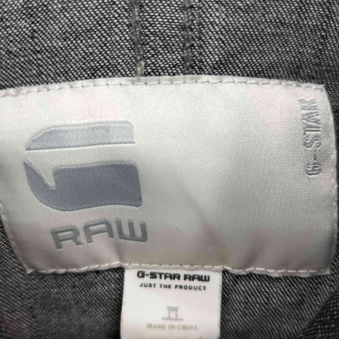ジースターロー G-STAR RAW 総柄 ブラックデニム L/S ウエスタンシャツ メンズ import:M