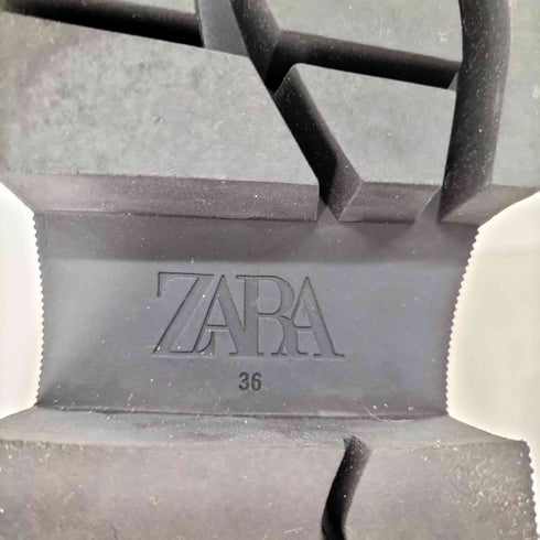 ザラ ZARA フェイクレザー厚底ショートブーツ レディース EUR:36