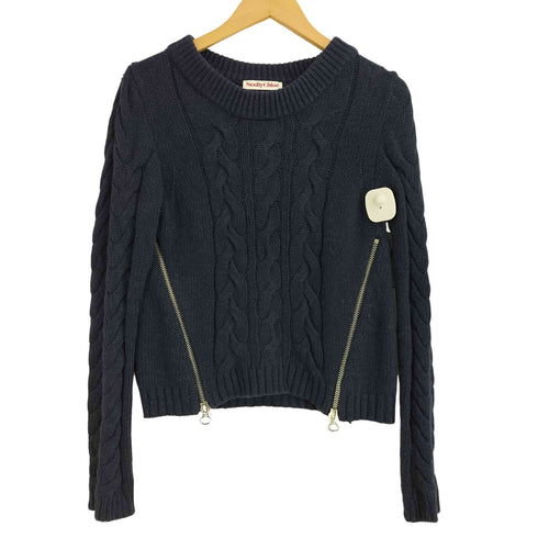 シーバイクロエ SEE BY CHLOE サイドジップデザイン ケーブル編み クロップド ニット レディース