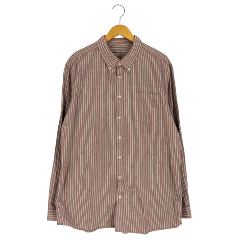 エディーバウアー Eddie Bauer LEGEND WASH コットン ボタンダウン ストライプ シャツ メンズ import:XL