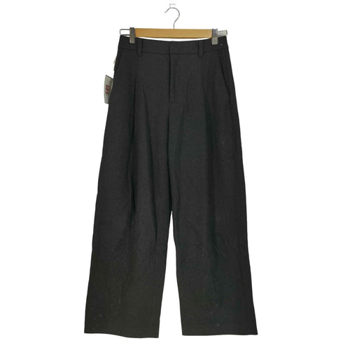 ユニクロ UNIQLO ブラッシュドジャージータックワイドパンツ レディース JPN:M