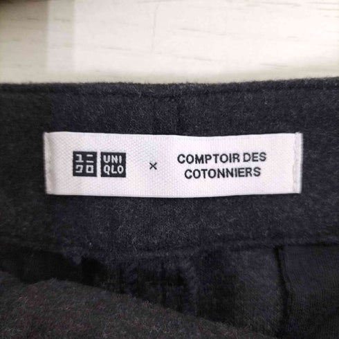 ユニクロ UNIQLO ブラッシュドジャージータックワイドパンツ レディース JPN:M