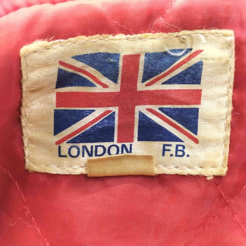 LONDON F.B 80-90S 裏地キルティング 龍 Japan Yokosuka 刺繍 サテン スカジャン メンズ FREE