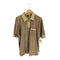 モッシモ MOSSIMO レオパード ハーフジップ ベロアシャツ メンズ import:M