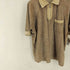 モッシモ MOSSIMO レオパード ハーフジップ ベロアシャツ メンズ import:M