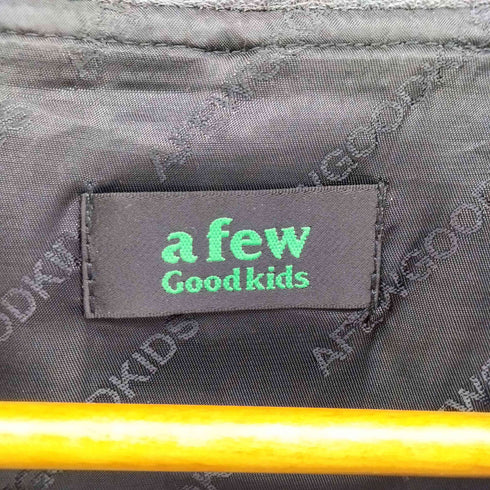アフューグッドキッズ A FEW GOOD KIDS フェイクレザー ロゴ刺繍 スタジャン メンズ
