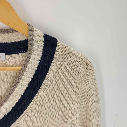 グランサッソ Gran Sasso リネンコットン クリケットセーター チルデンニット メンズ JPN:46