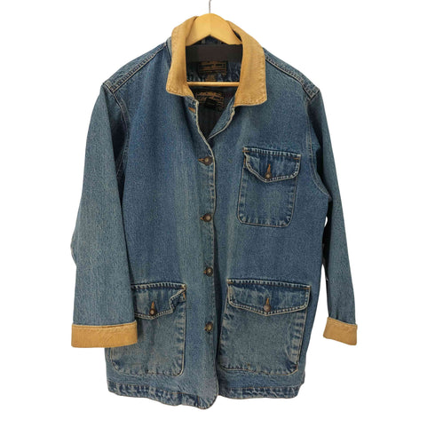 エディーバウアー Eddie Bauer 黒タグ ライナー付き デニムカバーオール レディース import:L