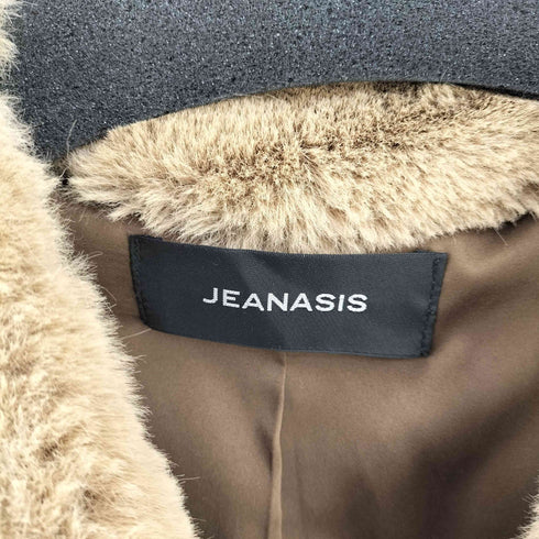 ジーナシス JEANASIS ボリュームファーノーカラーコート レディース FREE