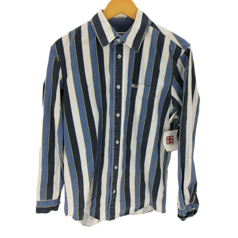 トミージーンズ tommy jeans ロゴ刺繍 ストライプシャツ メンズ JPN:S