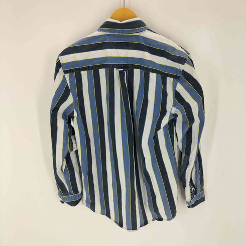 トミージーンズ tommy jeans ロゴ刺繍 ストライプシャツ メンズ JPN:S