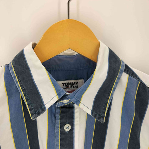 トミージーンズ tommy jeans ロゴ刺繍 ストライプシャツ メンズ JPN:S