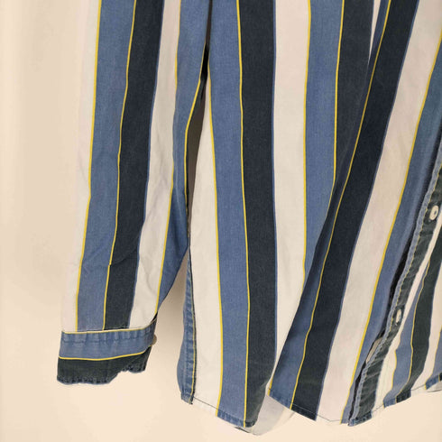 トミージーンズ tommy jeans ロゴ刺繍 ストライプシャツ メンズ JPN:S