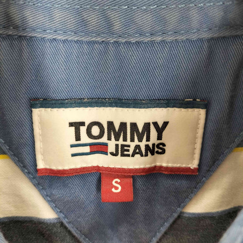 トミージーンズ tommy jeans ロゴ刺繍 ストライプシャツ メンズ JPN:S