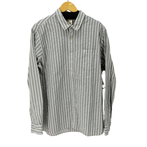 ティンバーランド Timberland regular fit 刺繍デザイン L/S ストライプシャツ メンズ import:L
