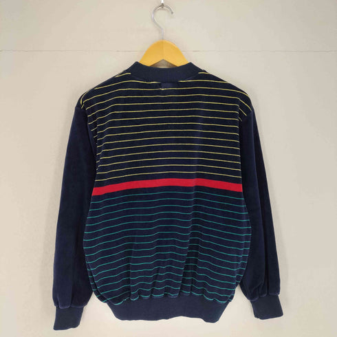 アディダス adidas 70-80s フランス製 ベロアボーダークルーネックスウェット メンズ