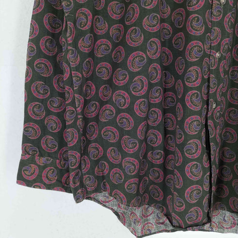チャップスラルフローレン CHAPS RALPH LAUREN 90s flontierタグ USA製 総柄2ポケットシャツ メンズ JPN:XL
