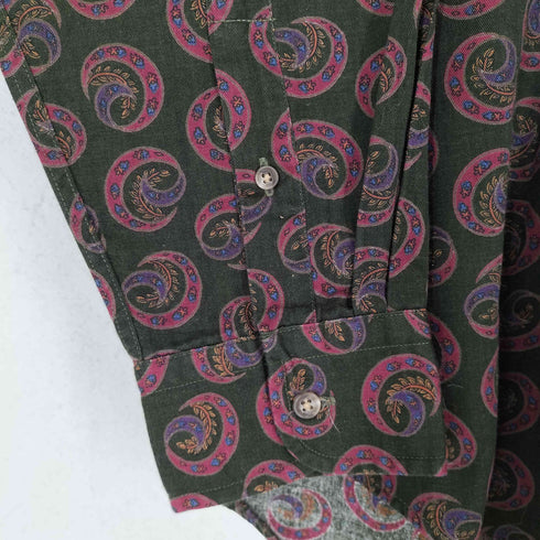 チャップスラルフローレン CHAPS RALPH LAUREN 90s flontierタグ USA製 総柄2ポケットシャツ メンズ JPN:XL