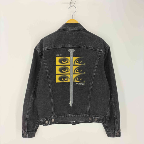 リーバイス Levis TYPE 3 トラッカージャケット 刺しゅう デニムトラッカージャケット ブラックデニム メンズ JPN:XL