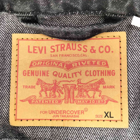 リーバイス Levis TYPE 3 トラッカージャケット 刺しゅう デニムトラッカージャケット ブラックデニム メンズ JPN:XL