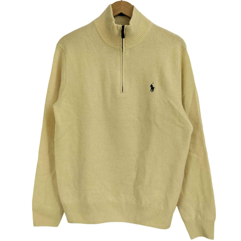 ポロラルフローレン POLO RALPH LAUREN ポニー刺繍 カシミヤ混 ハーフジップ ハイネック セーター メンズ import:M