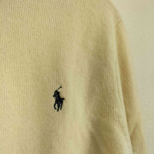 ポロラルフローレン POLO RALPH LAUREN ポニー刺繍 カシミヤ混 ハーフジップ ハイネック セーター メンズ import:M