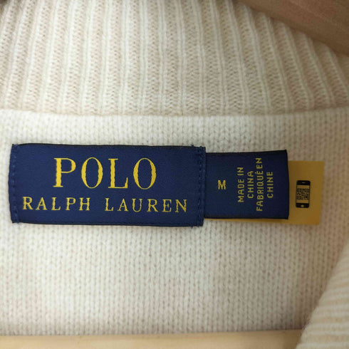 ポロラルフローレン POLO RALPH LAUREN ポニー刺繍 カシミヤ混 ハーフジップ ハイネック セーター メンズ import:M