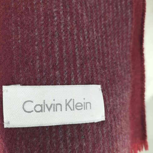 カルバンクライン CALVIN KLEIN カシミヤ100 ストライプ マフラー メンズ