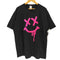 オクトパスアーミー OCTOPUS ARMY anvil ボディ NO JUSTICE ペイント スマイル プリント S/S Tシャツ メンズ import:XL
