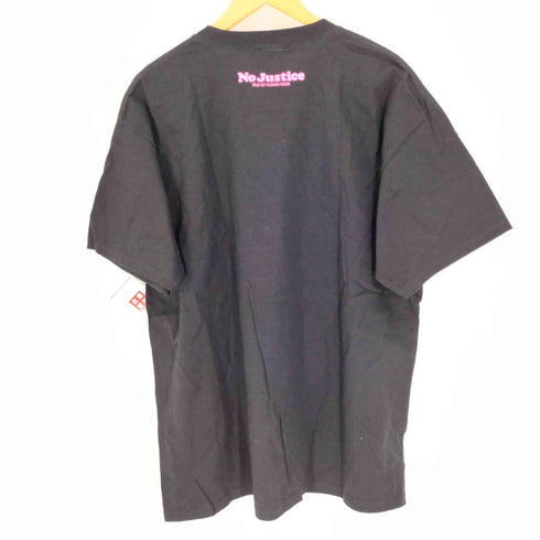 オクトパスアーミー OCTOPUS ARMY anvil ボディ NO JUSTICE ペイント スマイル プリント S/S Tシャツ メンズ import:XL