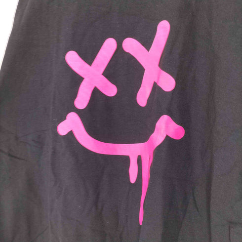 オクトパスアーミー OCTOPUS ARMY anvil ボディ NO JUSTICE ペイント スマイル プリント S/S Tシャツ メンズ import:XL