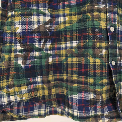 ソフネット SOPHNET. カモフラチェック柄 ボタンダウンシャツ メンズ JPN:XL