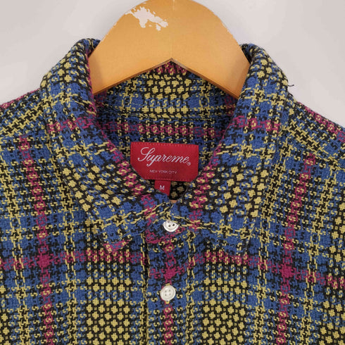 シュプリーム Supreme Basket Weave Plaid Shirt バスケット ウェーブ プレイド シャツ メンズ import:M