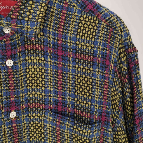 シュプリーム Supreme Basket Weave Plaid Shirt バスケット ウェーブ プレイド シャツ メンズ import:M