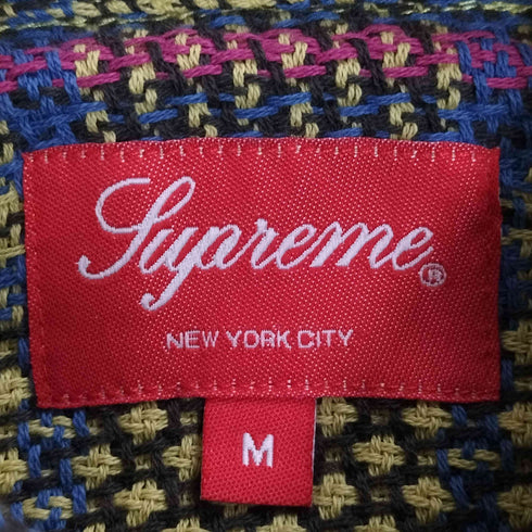シュプリーム Supreme Basket Weave Plaid Shirt バスケット ウェーブ プレイド シャツ メンズ import:M