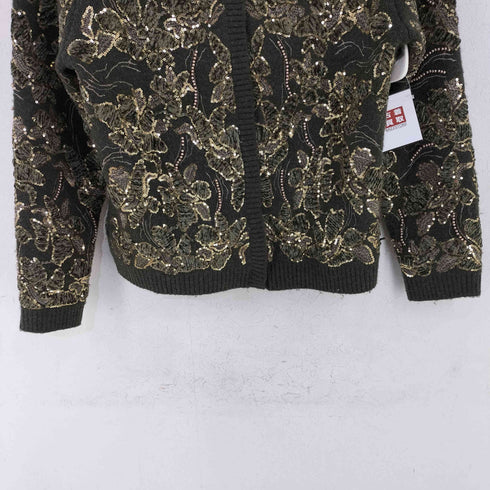 ザラ ZARA コンビニットカーディガン スパンコール レディース import:L