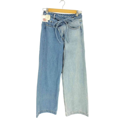 ダイアグラムグレースコンチネンタル Diagram GRACE CONTINENTAL 23SS バイカラー ウォッシュド ワイド デニム パンツ レディース JPN:36