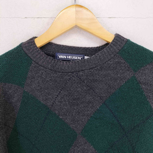 ヴァンヒューゼン VAN HEUSEN 90S MADE IN USA アーガイルニット メンズ L