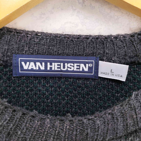 ヴァンヒューゼン VAN HEUSEN 90S MADE IN USA アーガイルニット メンズ L