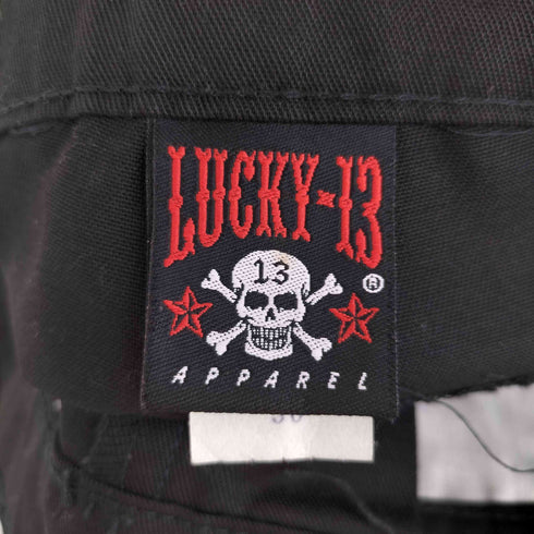 Lucky13 USA製 髑髏パンツ レディース 30