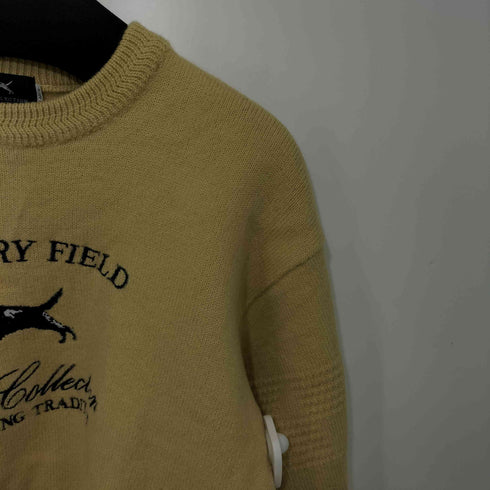 ケンコレクション KEN COLLECTION フロント ロゴ刺繍 L/S プルオーバー ニット メンズ LARGE