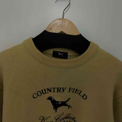 ケンコレクション KEN COLLECTION フロント ロゴ刺繍 L/S プルオーバー ニット メンズ LARGE