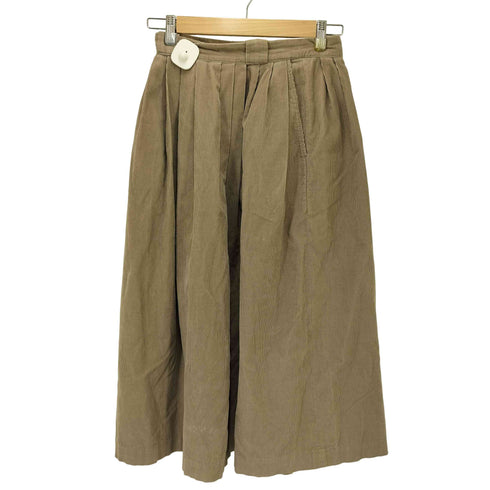エディーバウアー Eddie Bauer 70-80s 黒タグ前期 細畝 フロントタック コーデュロイ フレアスカート レディース 8