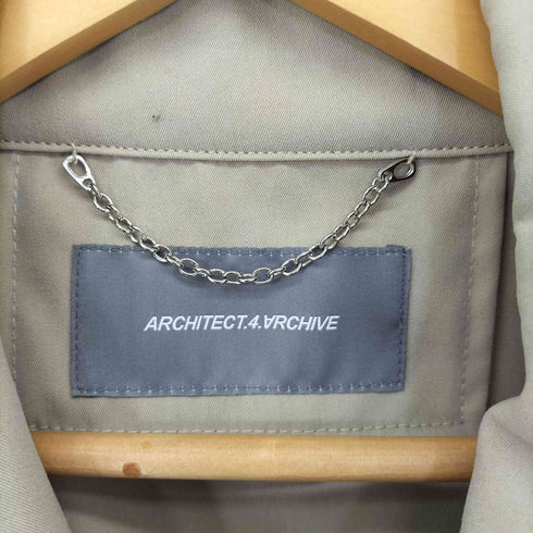 エーフォーエー Architect 4. Archive バックプリント ステンカラーコート メンズ JPN:L