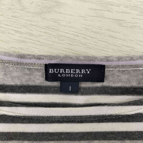 バーバリーロンドン BURBERRY LONDON ボートネックマルチボーダーカットソー レディース JPN:1