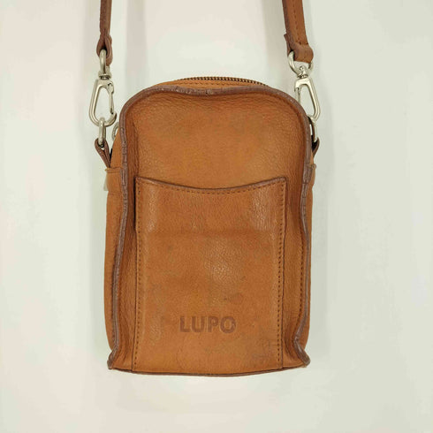 LUPO ロゴ刻印 レザー 2WAY ベルトループ ミニ ショルダー バック レディース